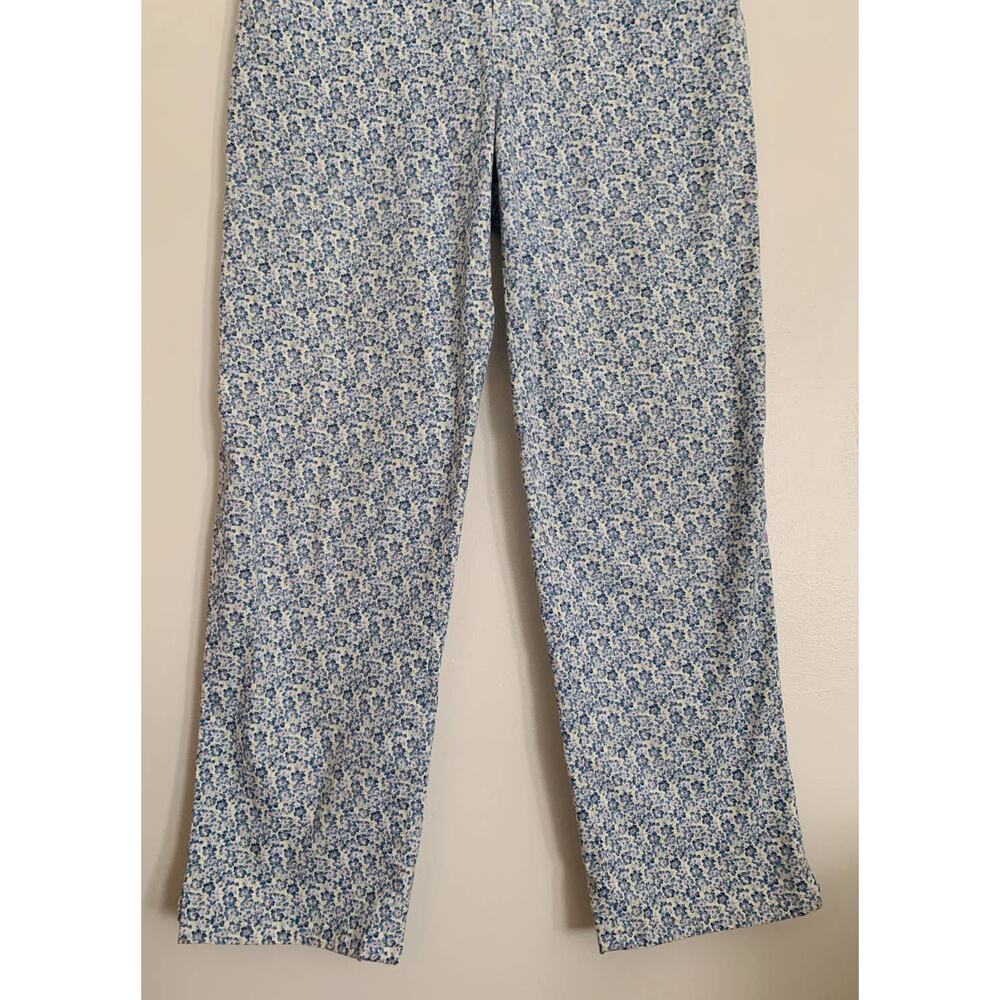 Light Blue Vintage Jones New York High Waisted Floral Print Pants 6 - Picture 4 of 8